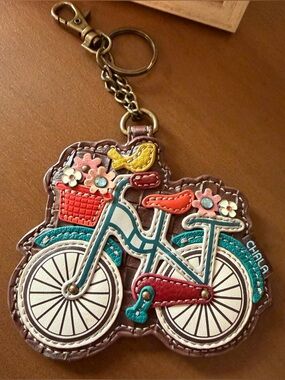 CHALA Colorful Bicycle Charm Keychain/Zip Coin wallet